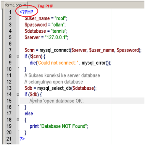 Contoh program kasir dengan php include header